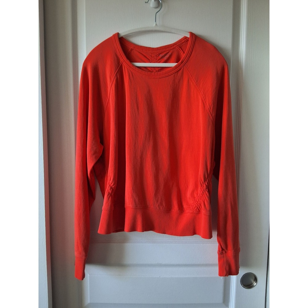 Athleta Women XL Sundown Pullover‎ Puckered Sweatshirt Gorpcore Athleisure